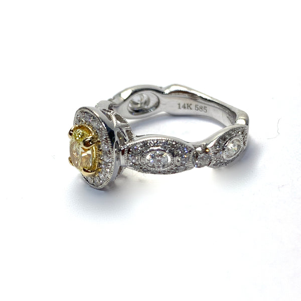 NATURAL YELLOW DIAMOND RING