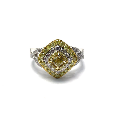 NATURAL YELLOW DIAMOND RING