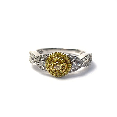 NATURAL YELLOW DIAMOND RING