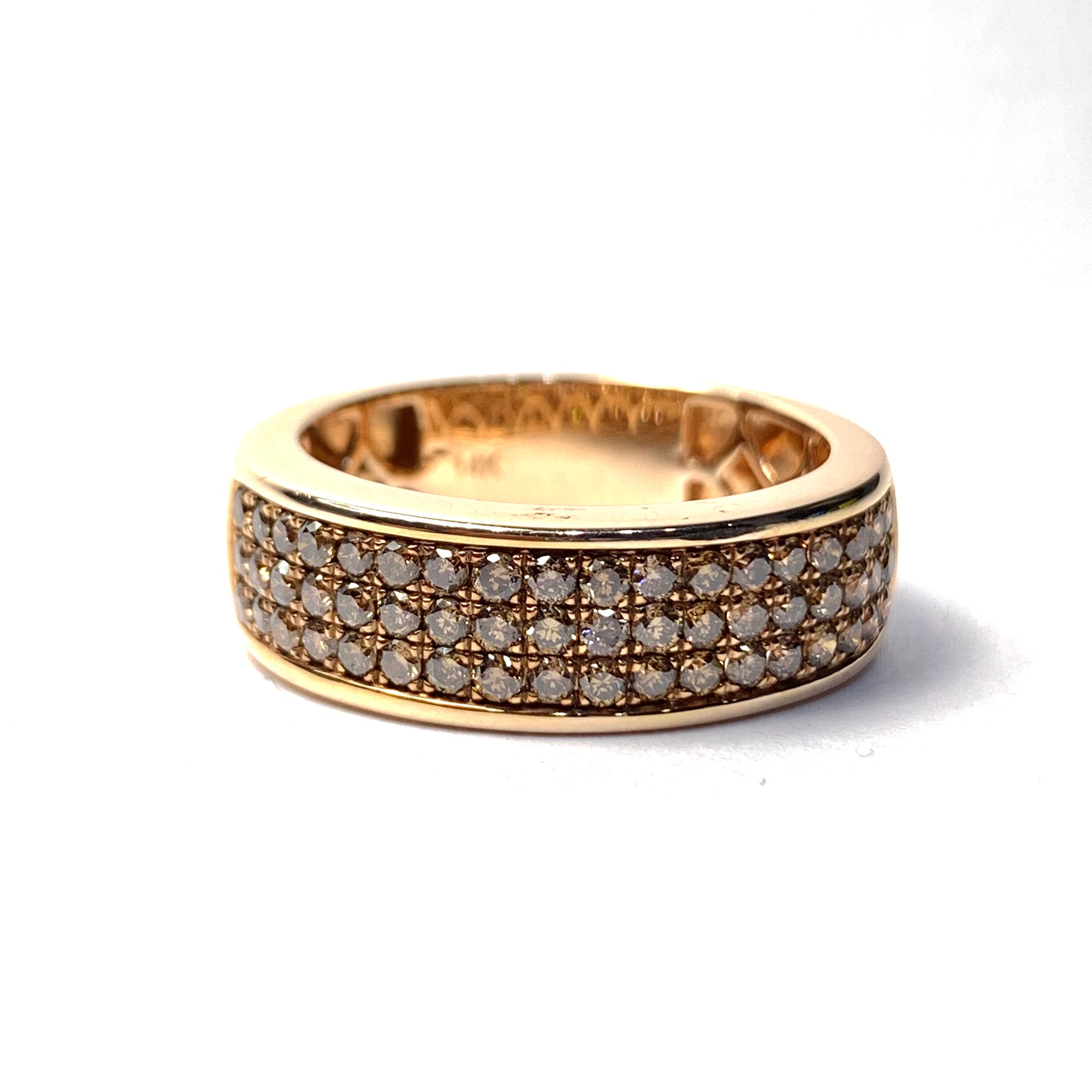 MEN’S BROWN AND WHITE DIAMOND RING