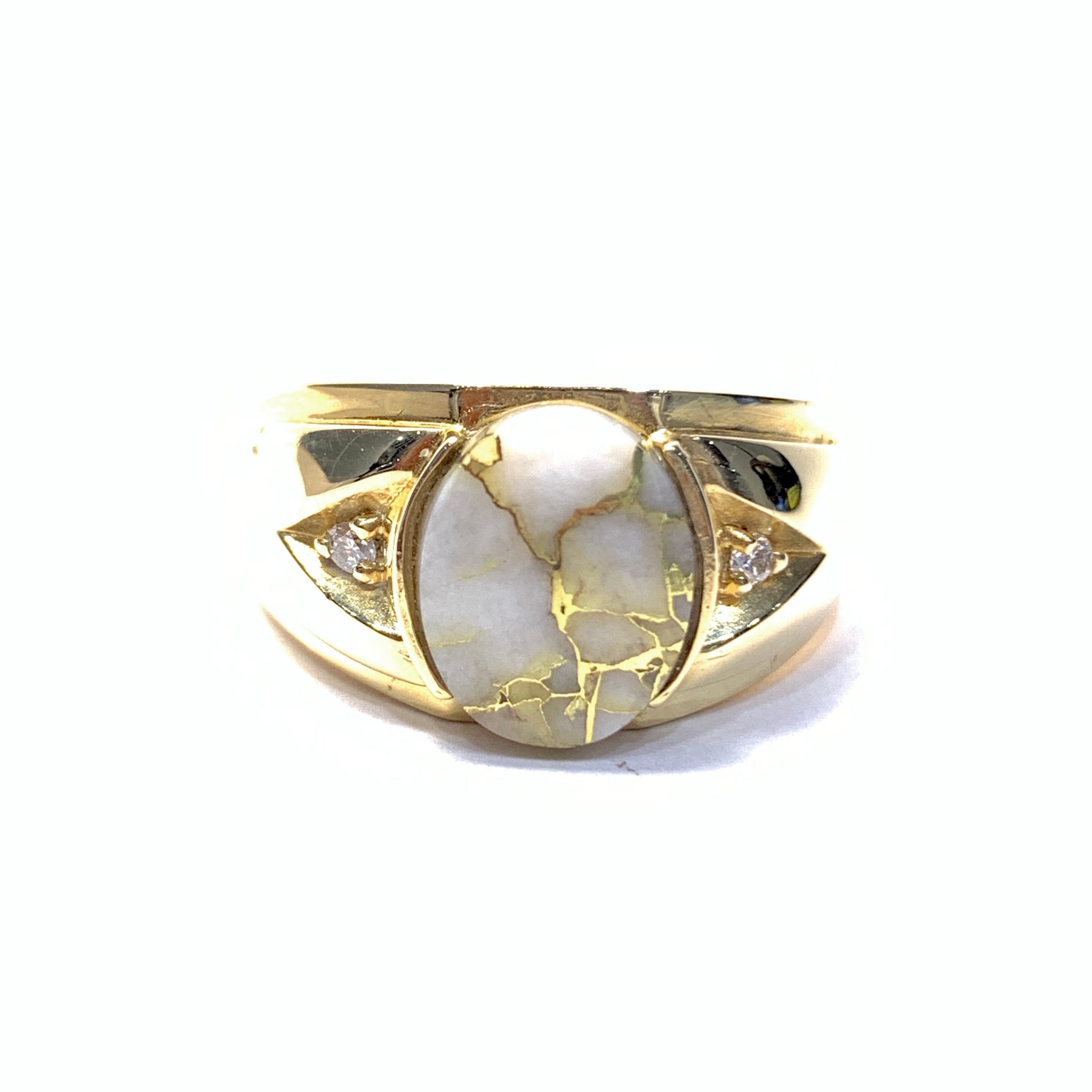 MEN’S GOLD IN QUARTZ RING