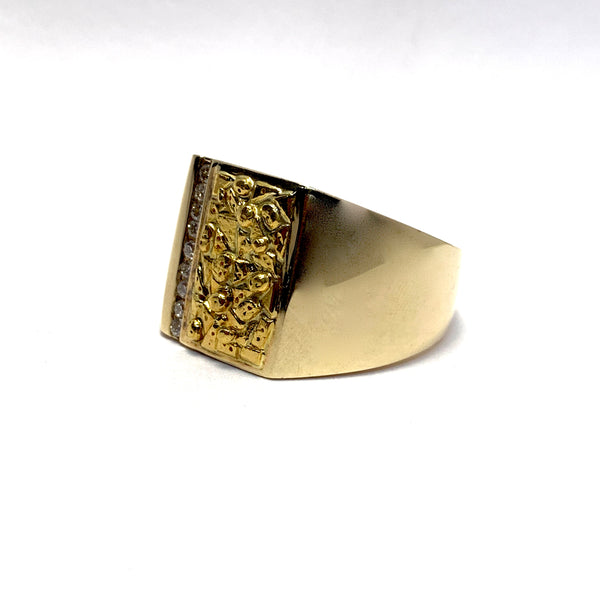 MEN’S GOLD NUGGET RING