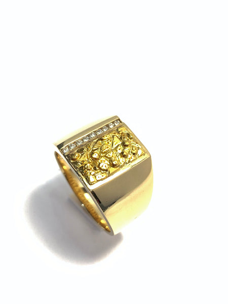 MEN’S GOLD NUGGET RING