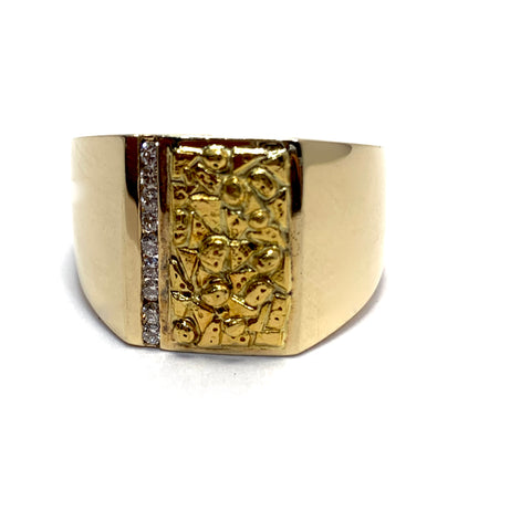 MEN’S GOLD NUGGET RING