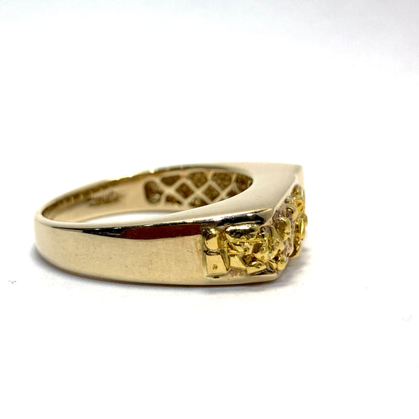 MEN’S GOLD NUGGET RING