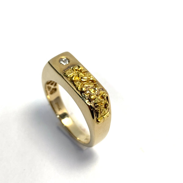 MEN’S GOLD NUGGET RING