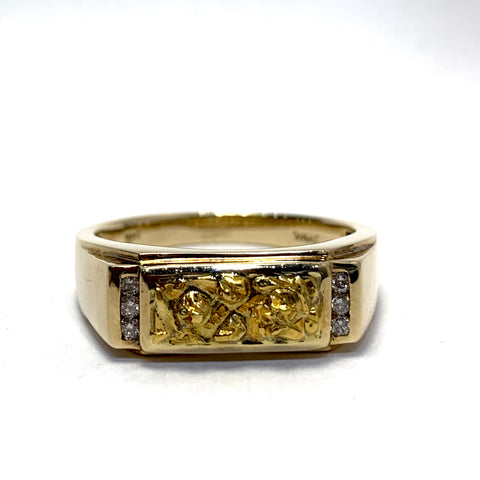 MEN’S GOLD NUGGET RING