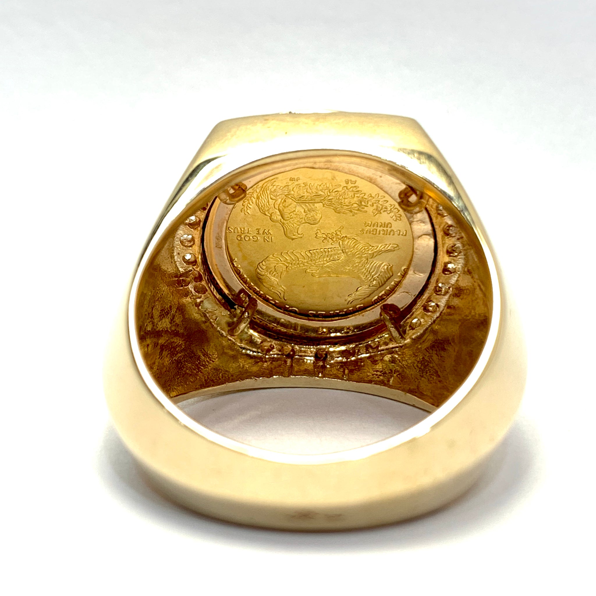 【ゴリ】Coin Ring Gold  g64 MEN'S GOLD COIN RING – Exotic Gems