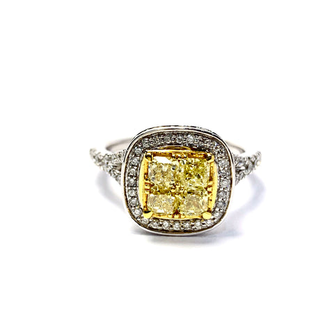 NATURAL YELLOW DIAMOND RING