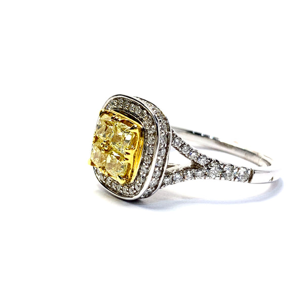 NATURAL YELLOW DIAMOND RING