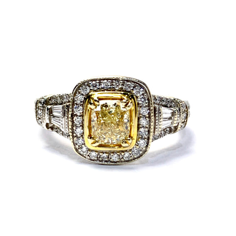 NATURAL YELLOW DIAMOND RING