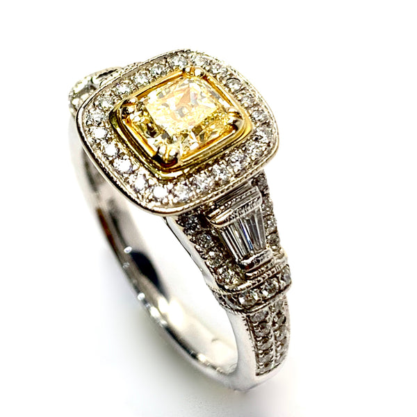 NATURAL YELLOW DIAMOND RING