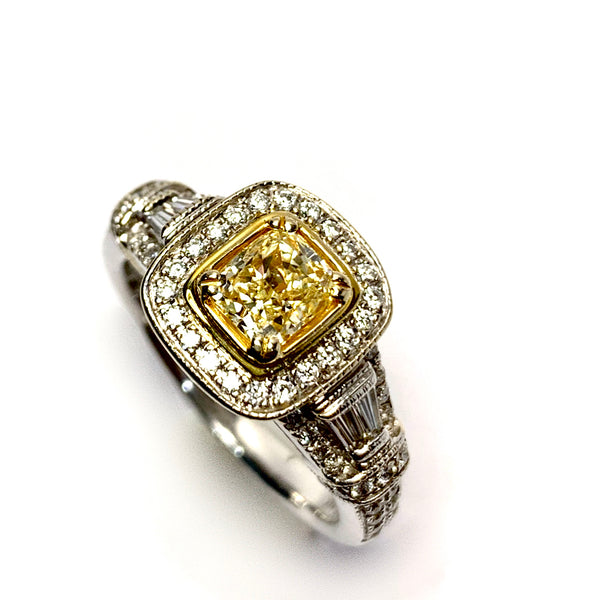 NATURAL YELLOW DIAMOND RING