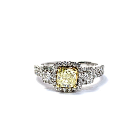 NATURAL YELLOW DIAMOND RING