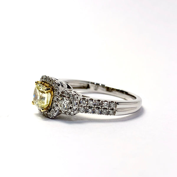 NATURAL YELLOW DIAMOND RING