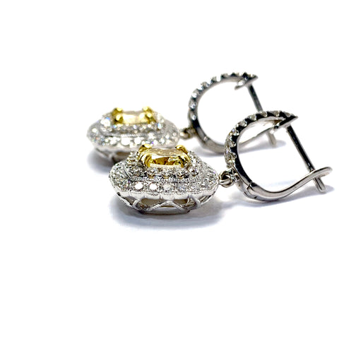 NATURAL YELLOW DIAMOND EARRINGS