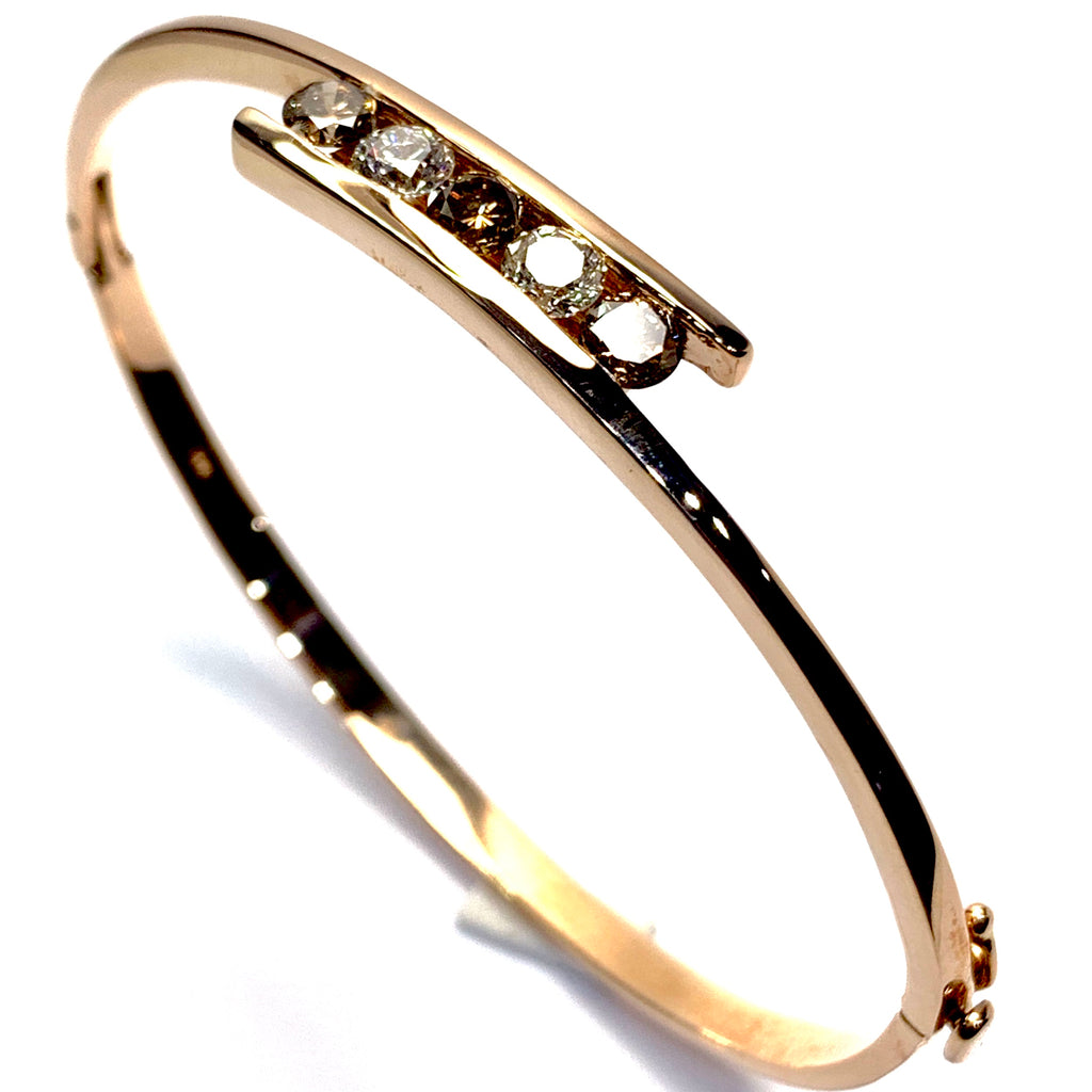 Chocolate diamond bangle bracelet Clearance