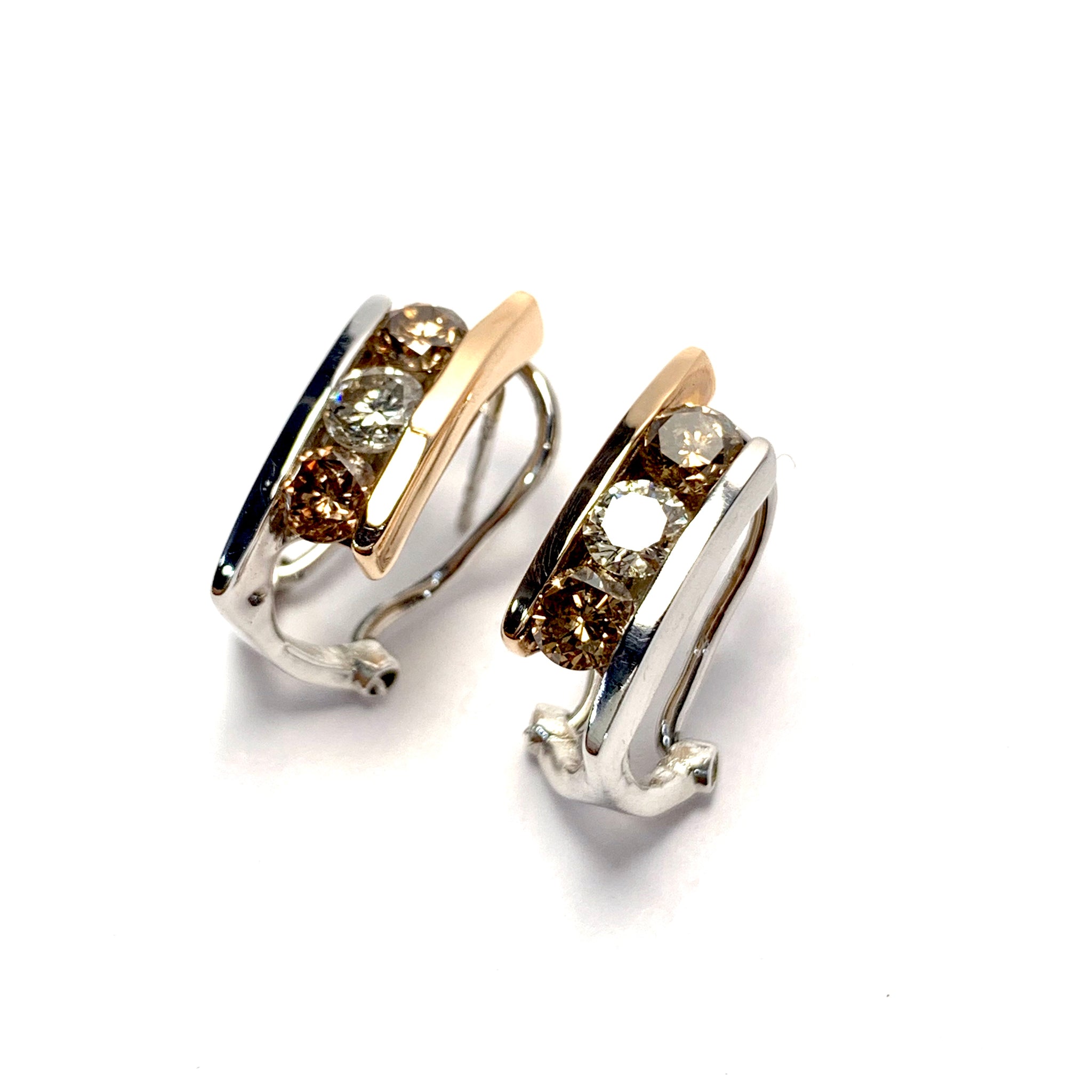 BROWN DIAMOND EARRINGS