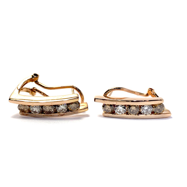 BROWN DIAMOND EARRINGS