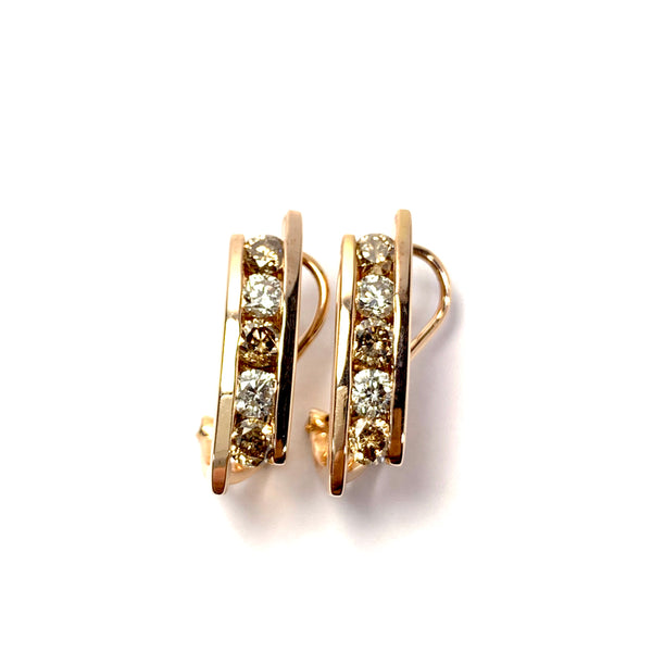 BROWN DIAMOND EARRINGS