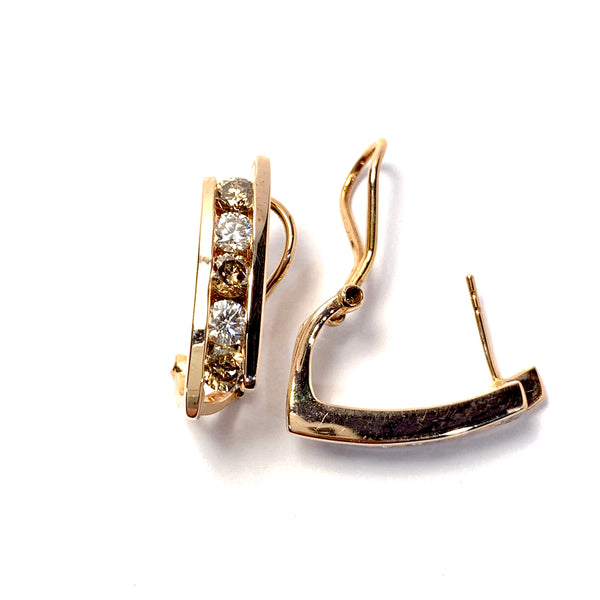 BROWN DIAMOND EARRINGS