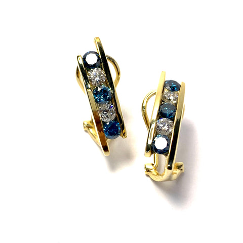 BLUE DIAMOND EARRINGS