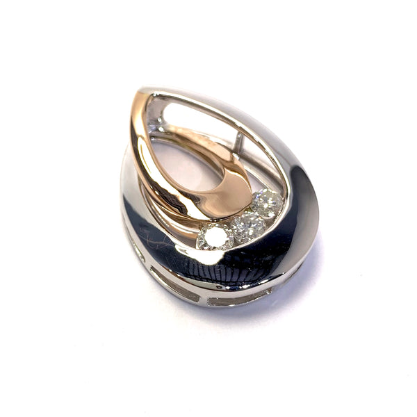 TWO TONE DIAMOND PENDANT