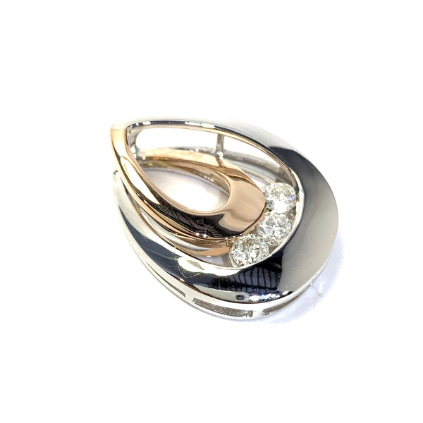 TWO TONE DIAMOND PENDANT