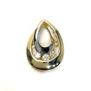 TWO TONE DIAMOND PENDANT