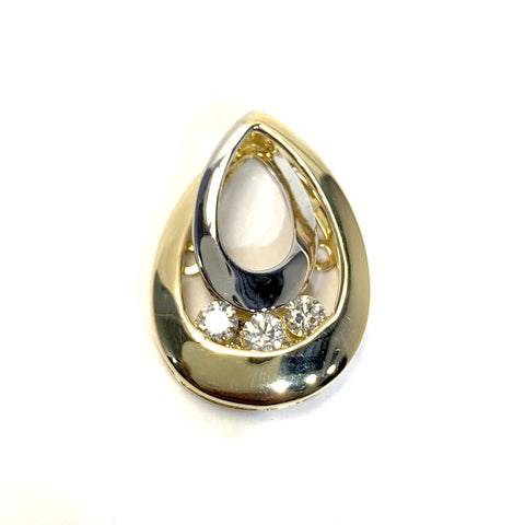 TWO TONE DIAMOND PENDANT
