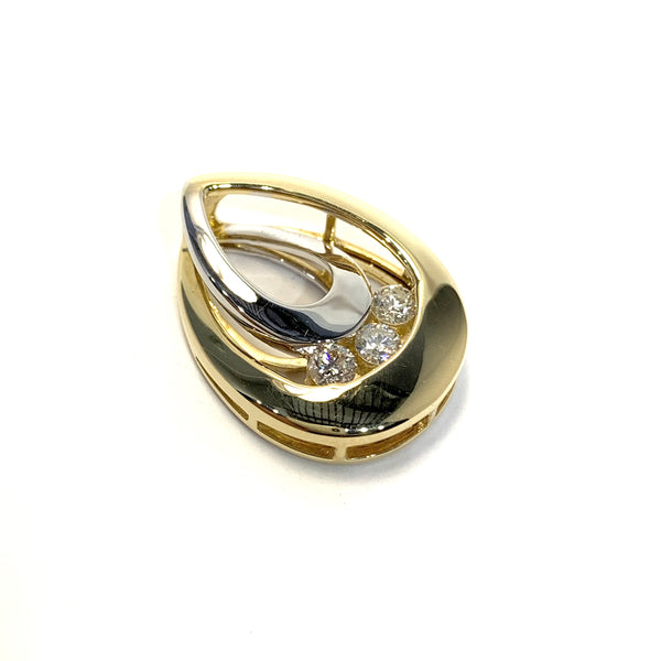 TWO TONE DIAMOND PENDANT