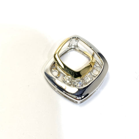 TWO TONE DIAMOND PENDANT