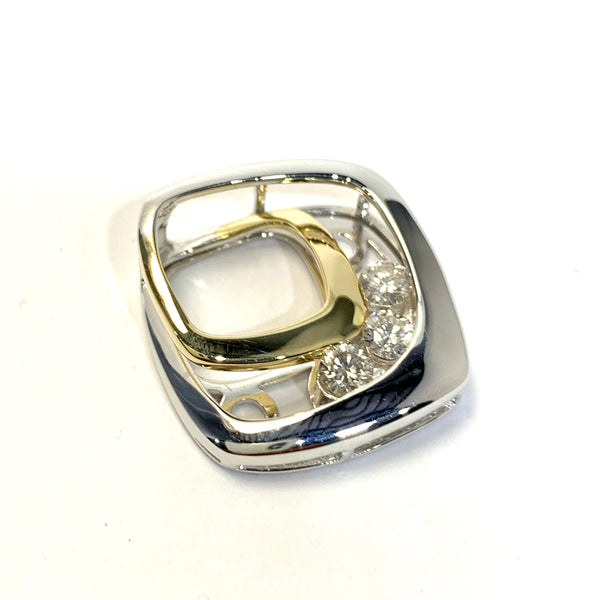 TWO TONE DIAMOND PENDANT