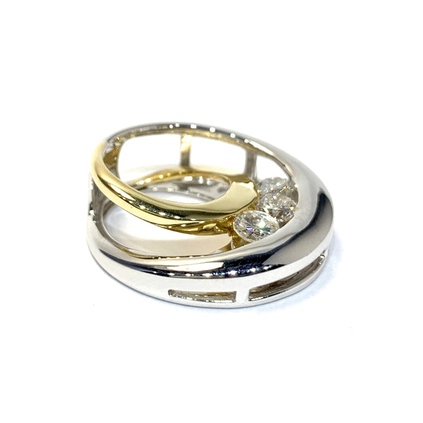 TWO TONE DIAMOND PENDANT