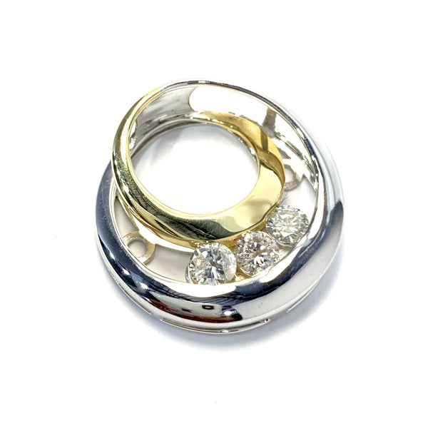 TWO TONE DIAMOND PENDANT