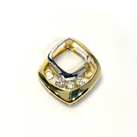 TWO TONE DIAMOND PENDANT
