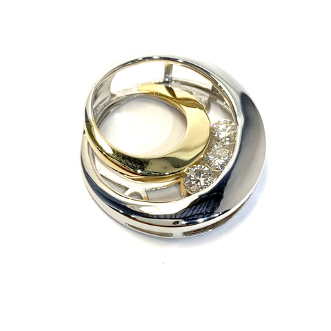 TWO TONE DIAMOND PENDANT