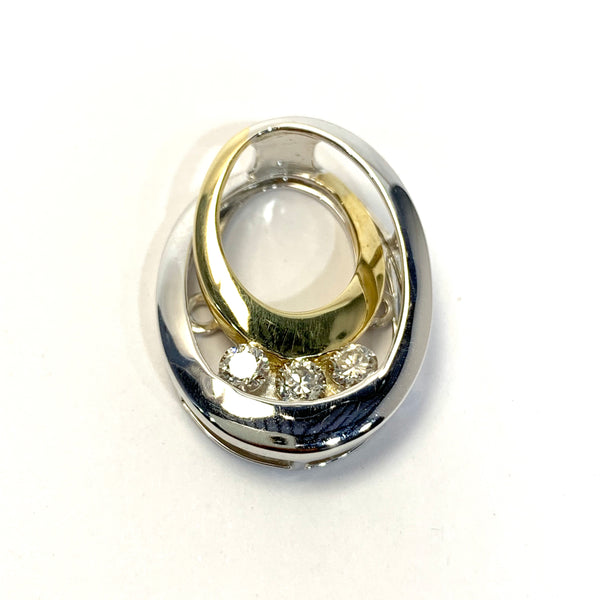 TWO TONE DIAMOND PENDANT