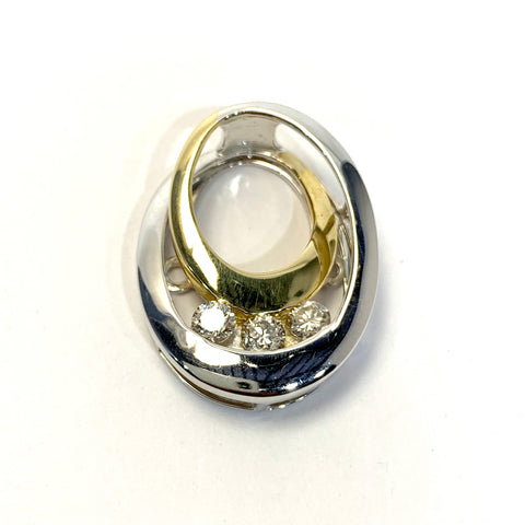 TWO TONE DIAMOND PENDANT