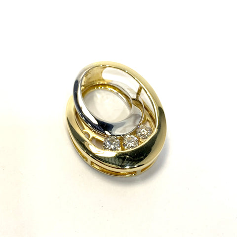 TWO TONE DIAMOND PENDANT