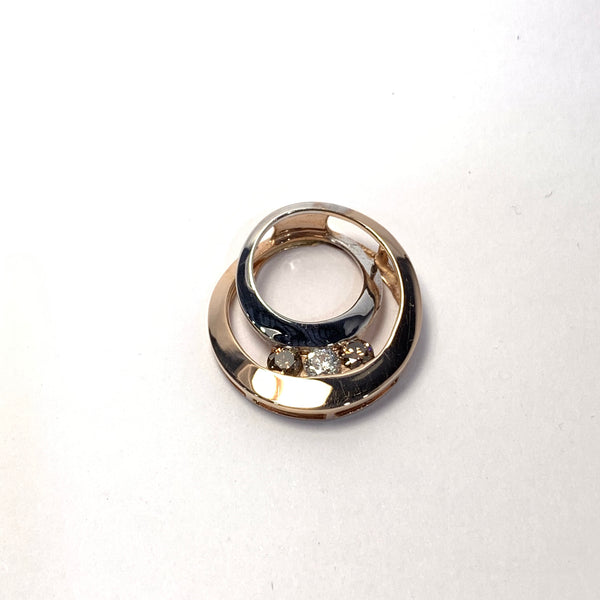 BROWN AND WHITE DIAMOND PENDANT