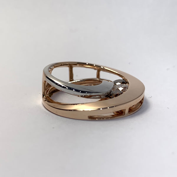 BROWN AND WHITE DIAMOND PENDANT