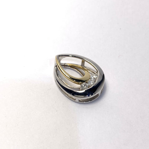 TWO TONE DIAMOND PENDANT