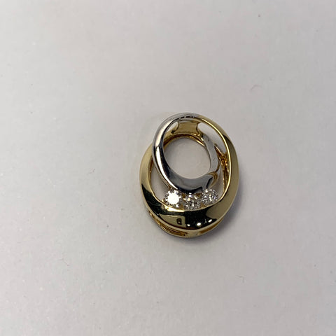 TWO TONE DIAMOND PENDANT