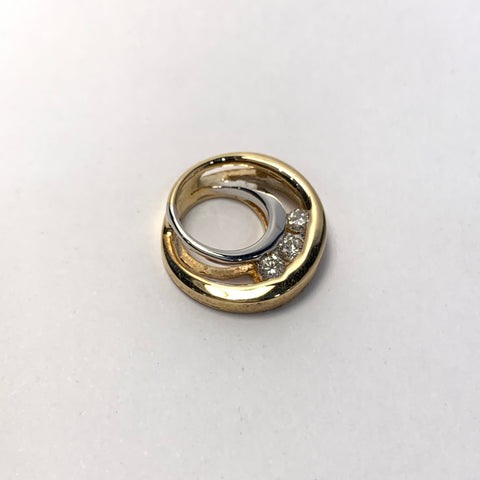 TWO TONE DIAMOND PENDANT