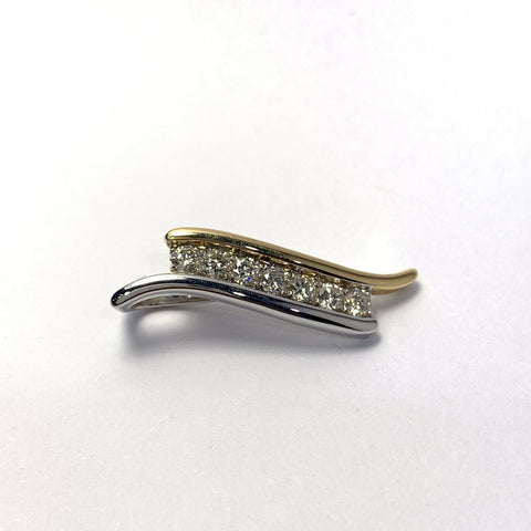 TWO TONE DIAMOND PENDANT