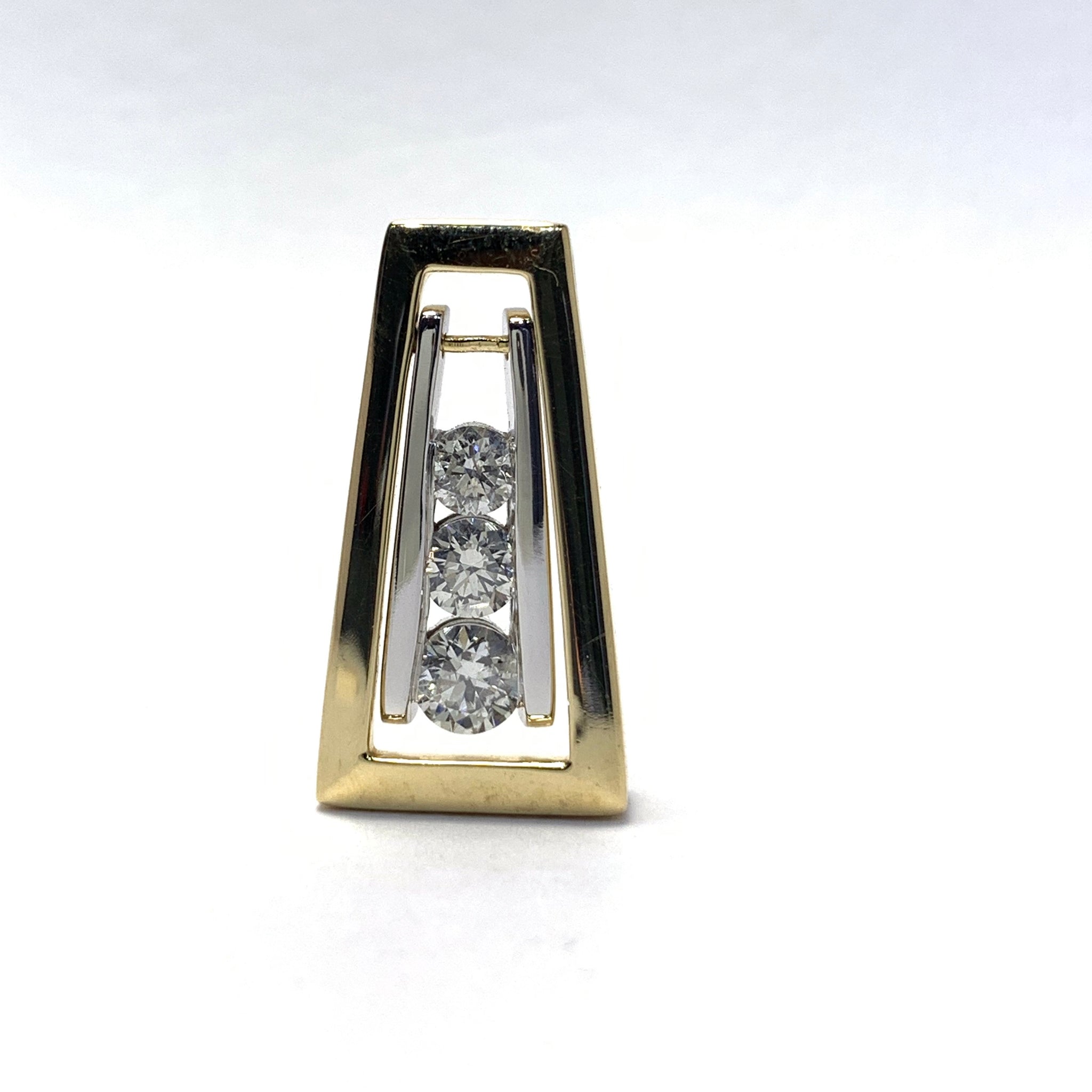 TWO TONE DIAMOND PENDANT