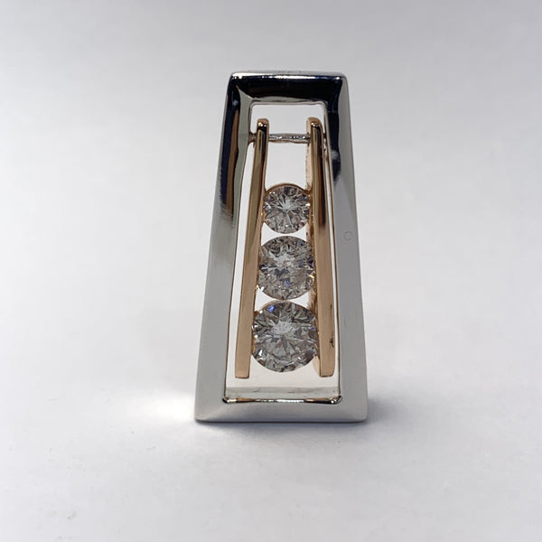 TWO TONE DIAMOND PENDANT