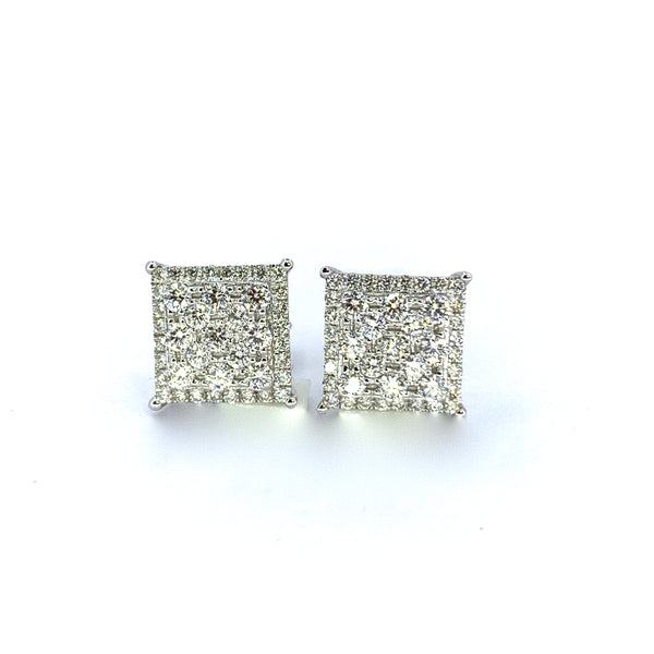 SQUARE ILLUSION DIAMOND EARRINGS