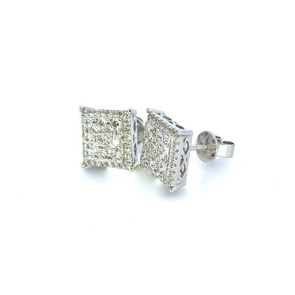 SQUARE ILLUSION DIAMOND EARRINGS
